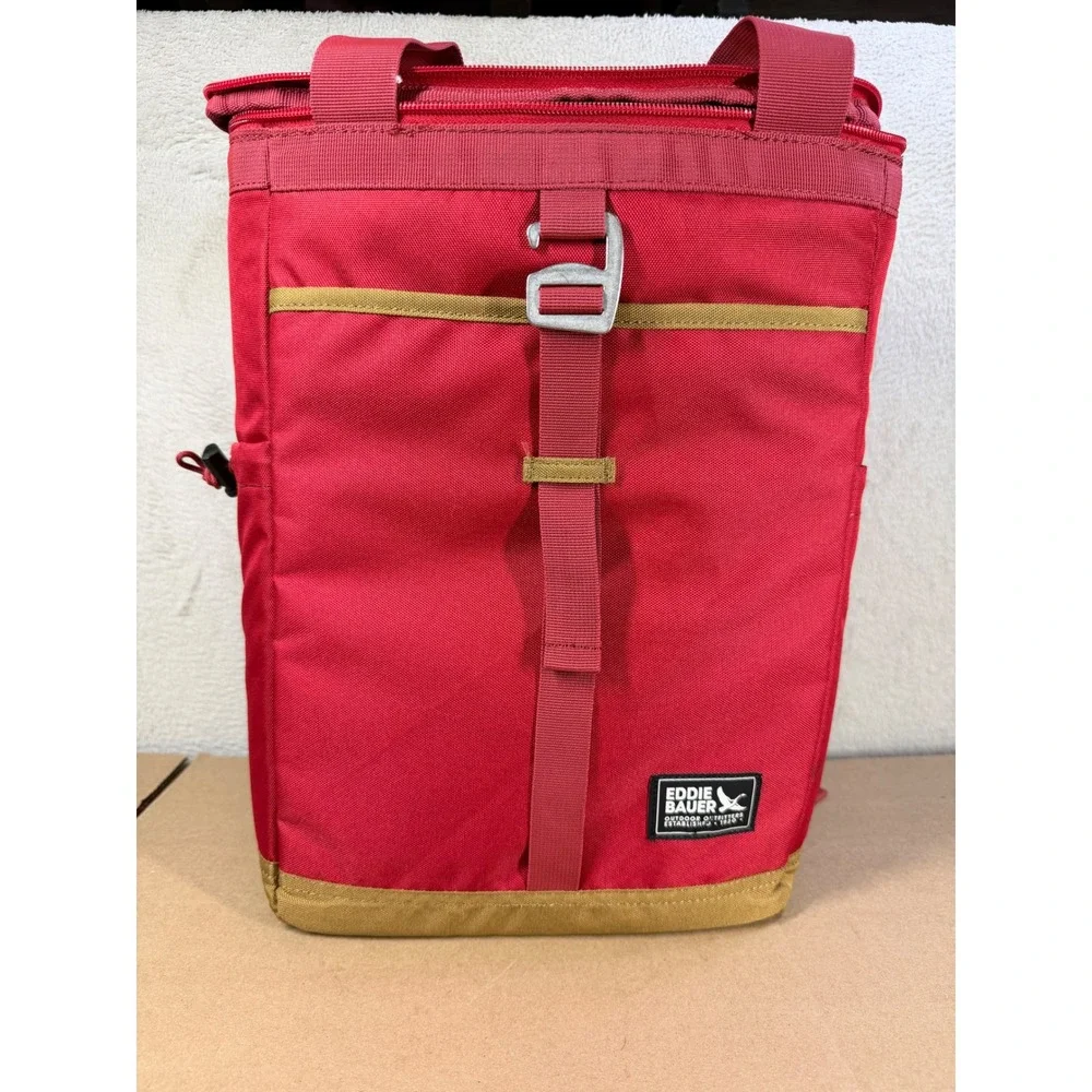 Eddie Bauer Bygone Backpack Cooler Unisex 20L Red Insulated Outdoor Daypack Bag